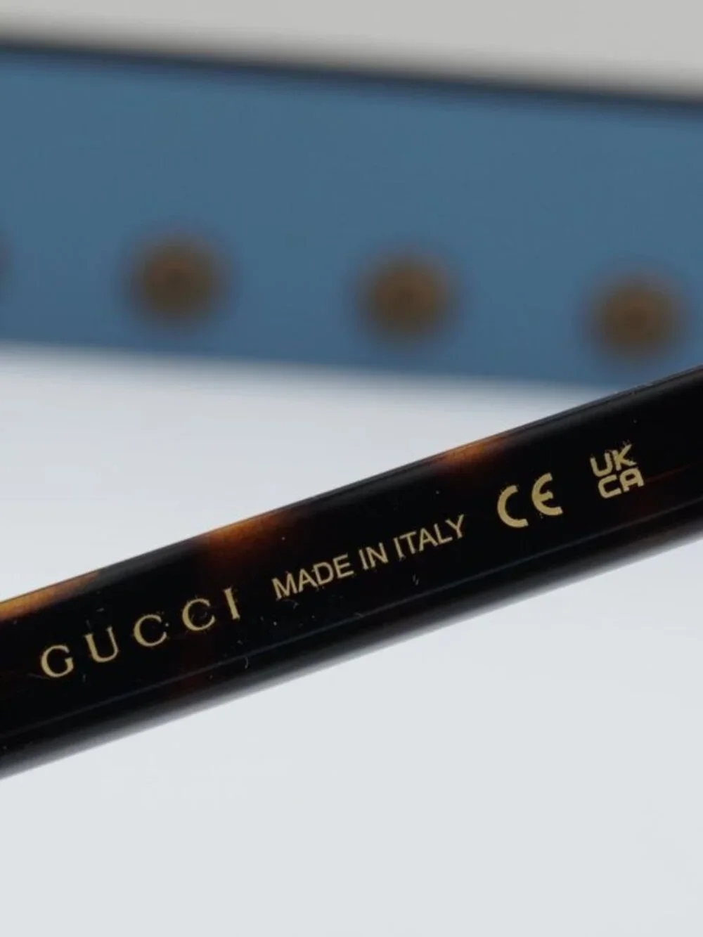 Gucci GG1116S 002 Unisex Square Sunglasses - Havana / Green - Picture 3 of 11